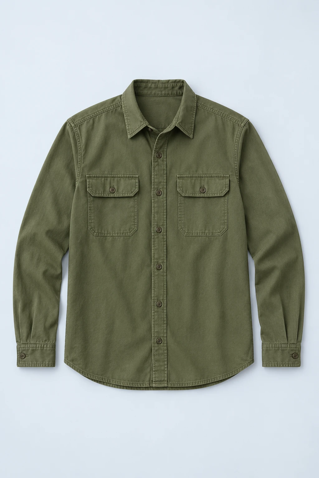 Olive Olive Two-pocket Utility Shirt