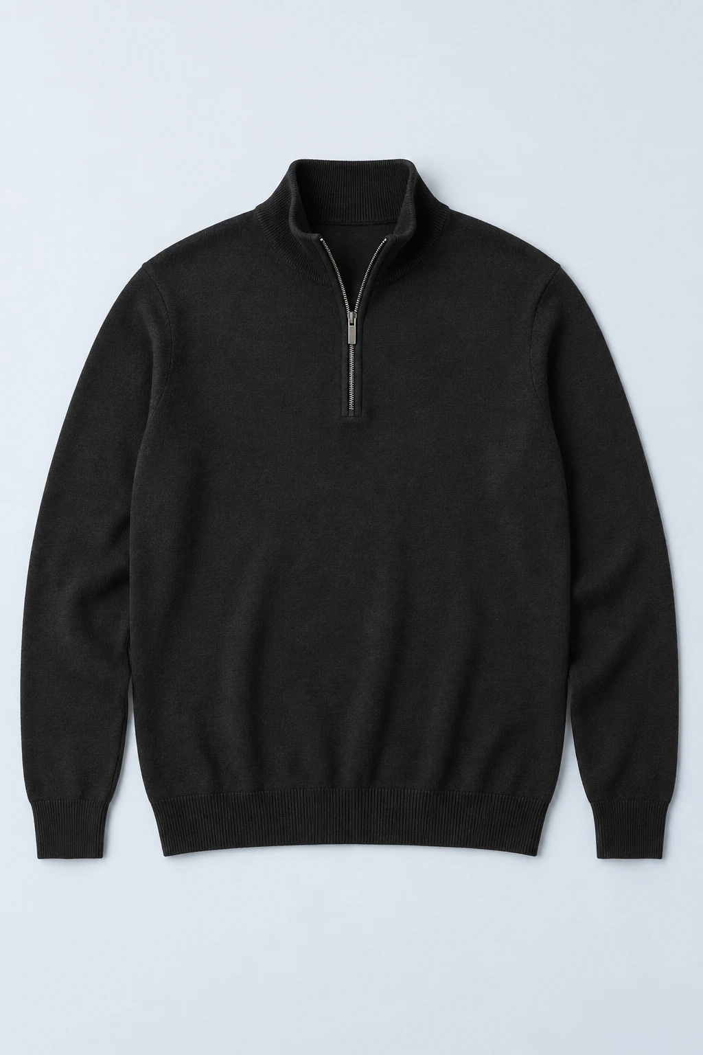 Black Black Half-zip Knit Sweater
