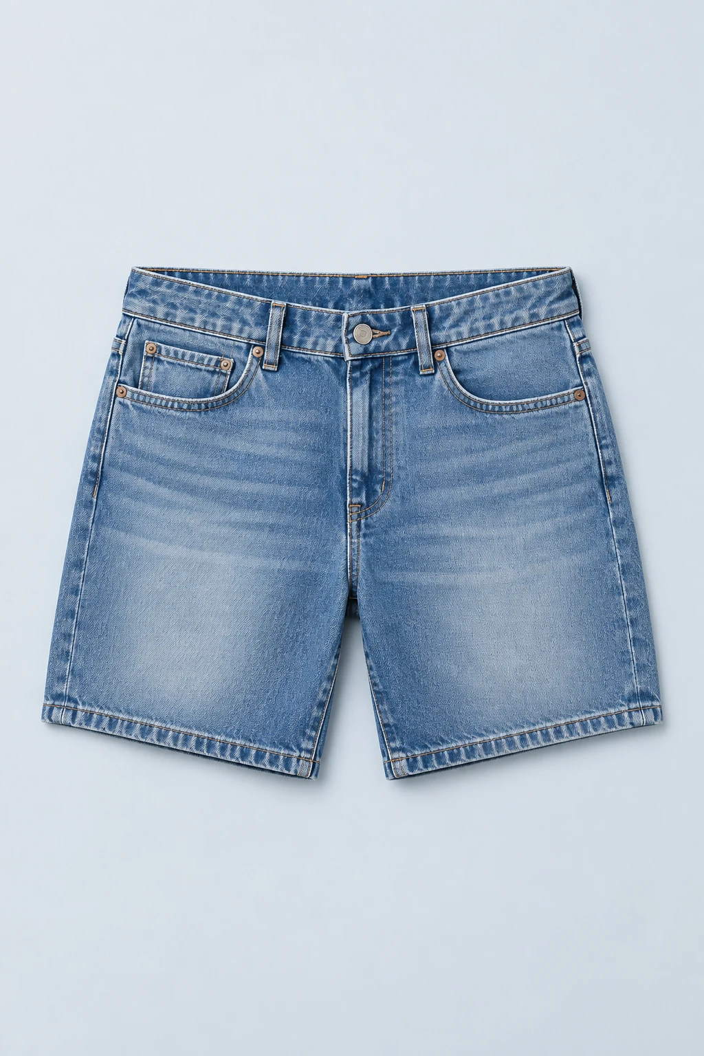 Mid-blue Mid-blue Denim Shorts